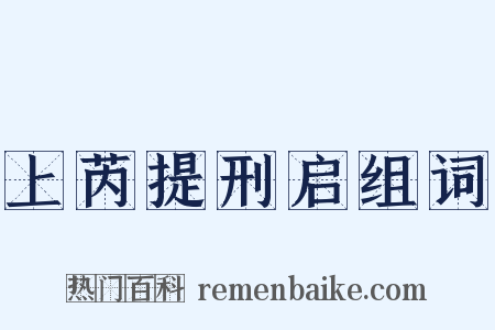 上芮提刑启组词是什么意思的图片